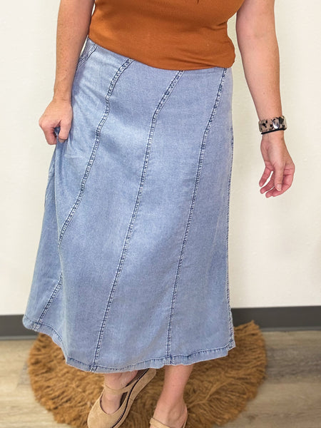 Denim Maxi Skirt