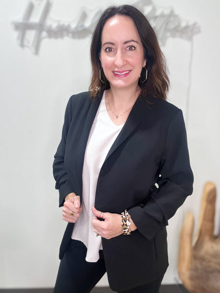 Black Padded Blazer