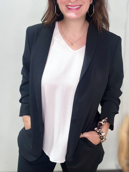 Black Padded Blazer