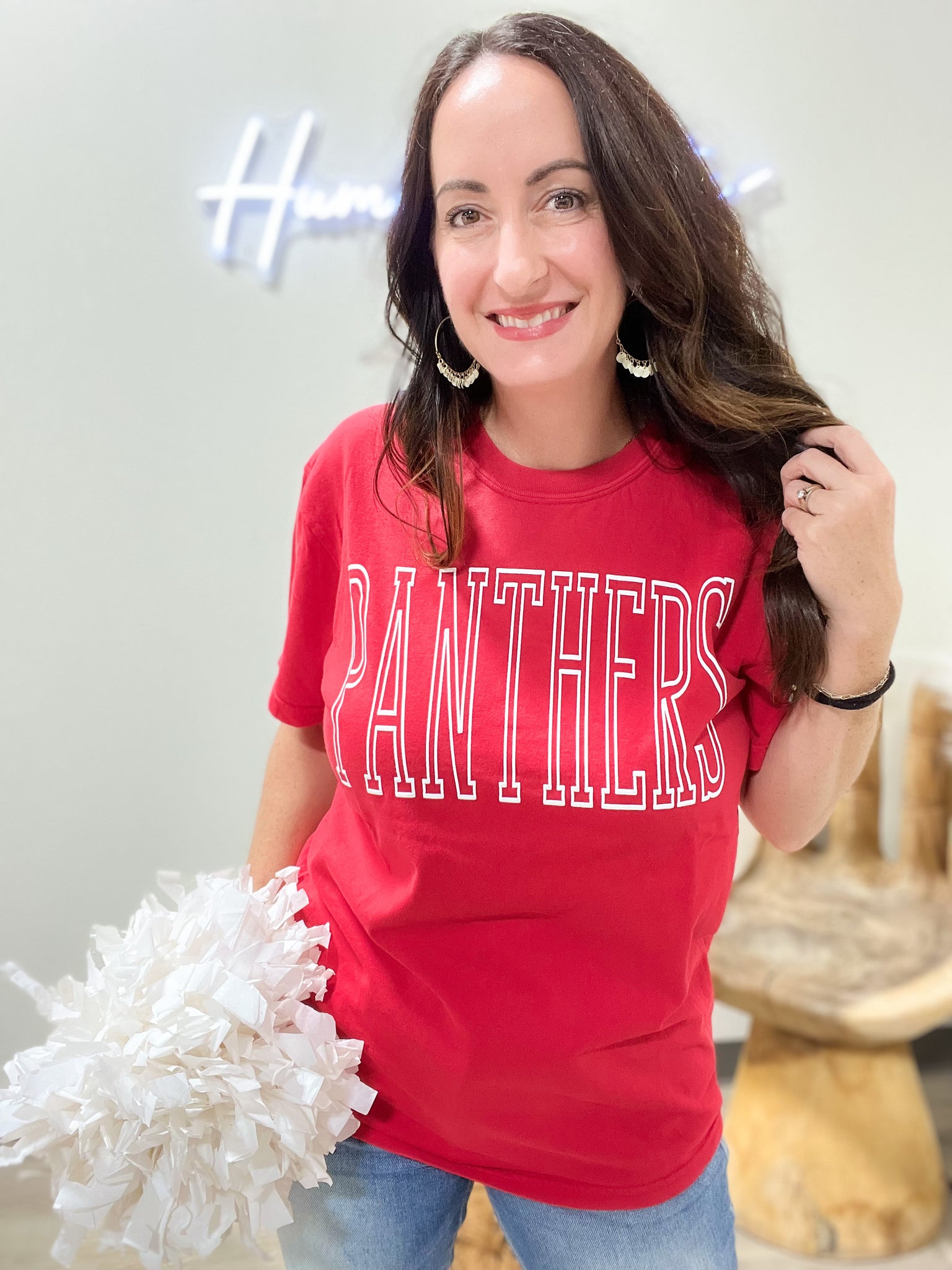 Panthers Puff Letter Tee