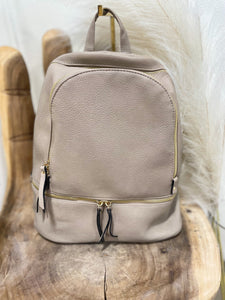 Taupe Backpack Purse