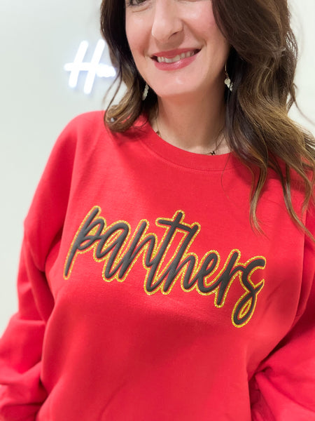 Panthers Puff Letter Sweatshirt