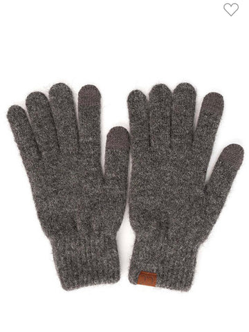 Charcoal CC Heather Touch Gloves
