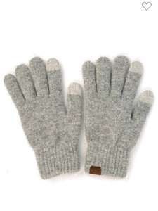 Light Grey CC Heather Touch Gloves