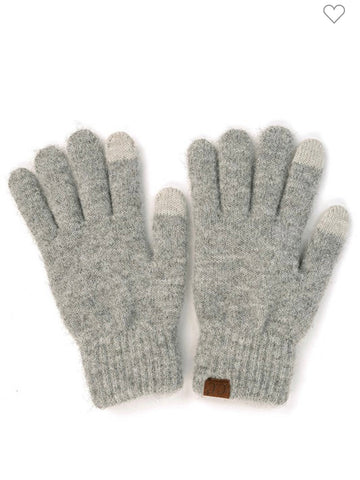 Light Grey CC Heather Touch Gloves