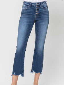 Vervet Button Crop Jeans