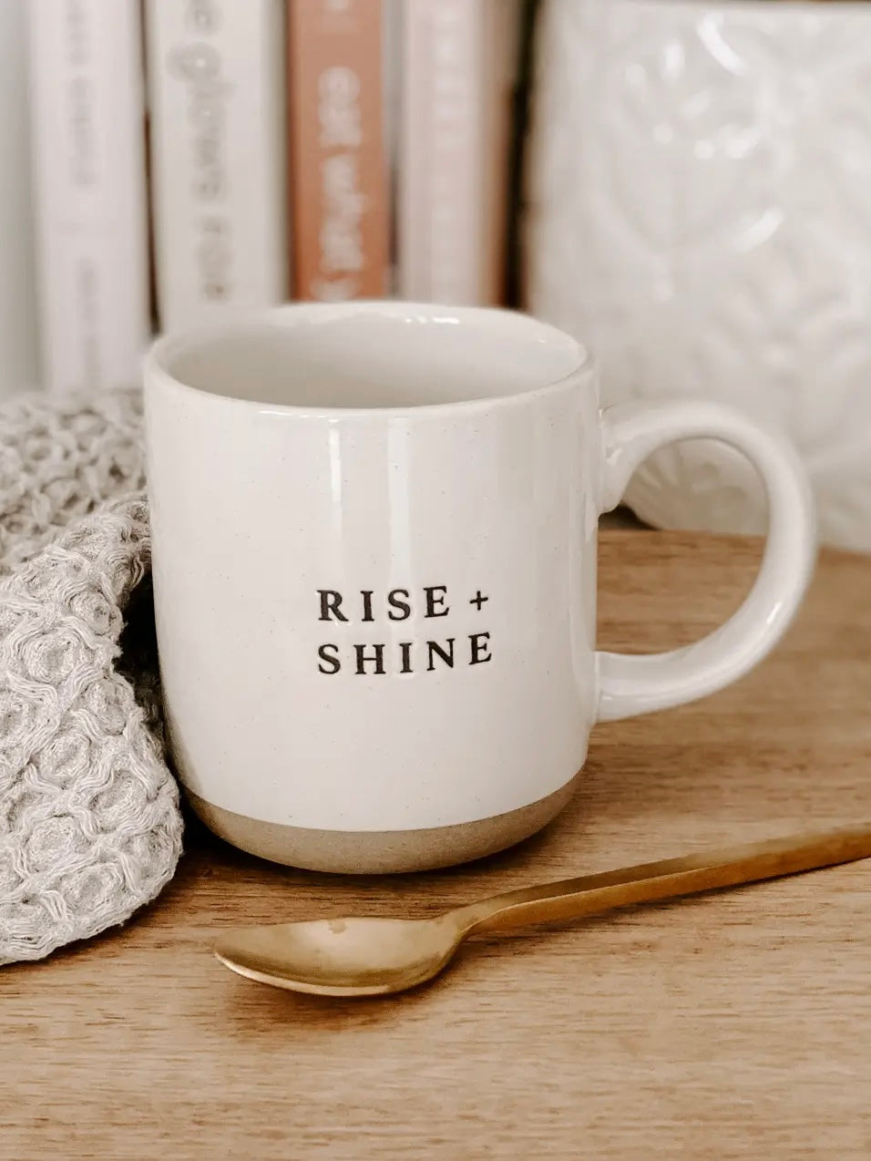 Rise + Shine Stone Coffee Mug