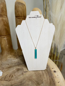 Teal Natural Stone Necklace