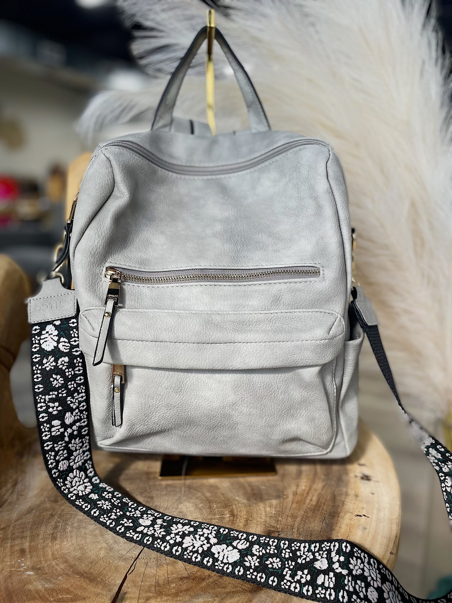 Light Grey Convertible Backpack